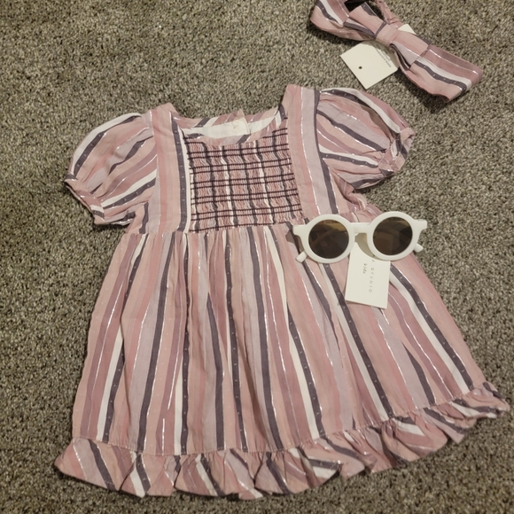 Max Studio Other - NWT infant girl  dress, with matching  headband size 12 months.